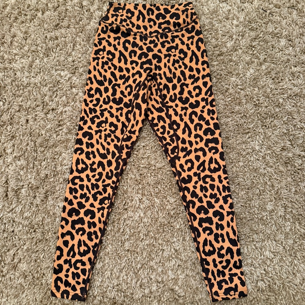 Balance Athletica Leopard Print Leggings - Orange and Black